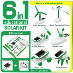 KIT ROBOT SOLAR CON PANEL JUGUETE 6 EN 1