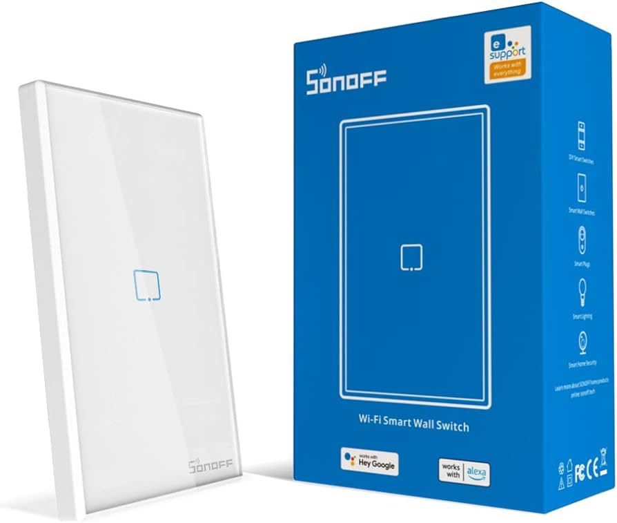 SONOFF TX - Interruptor de luz inteligente WiFi, interruptor de pared inteligente táctil Wi-Fi de 2.4 GHz