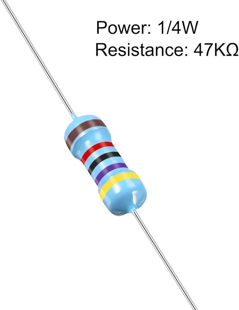 CRESISTENCIAS DE PELICULA METÁLICA 1/4 W 47  OHM 1%
