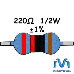 Resistencia de 1/2W  220 ohm