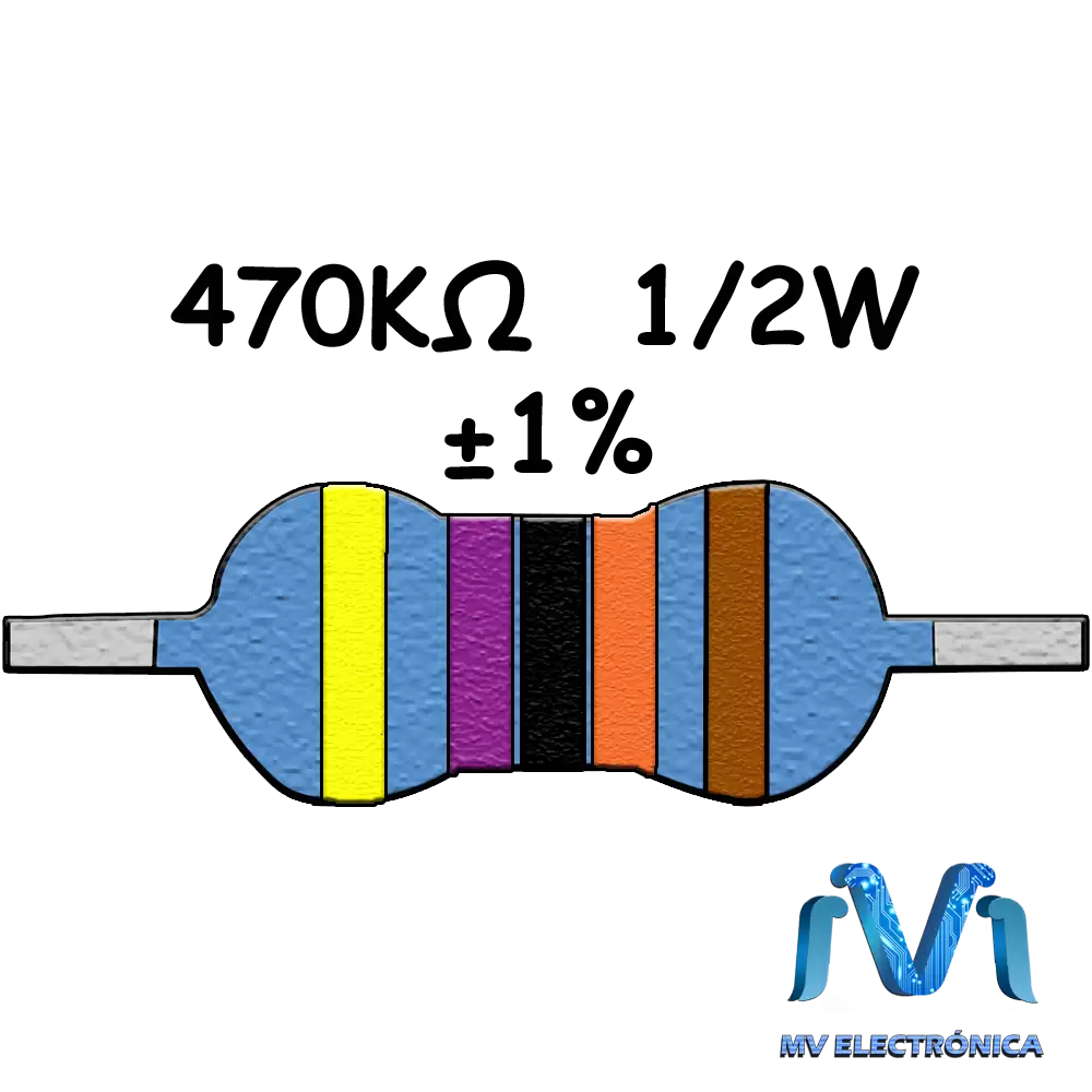 Resistencia de 1/2W  470k ohm