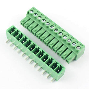 Conector con bloqueo de tornillo PCB hembra 3.81 mm de 12 pines