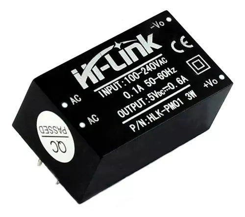 Convertidor AC DC fuente 5V 3W. HLK-PM01