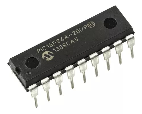 Microcontrolador Flash 8-bits, 1k Flash 68 RAM 64 EE 20MHZ. Modelo PIC16F84A-20/P