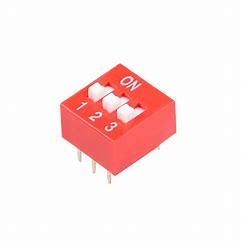 DIP SWITCH 3 POSICIONES ROJO