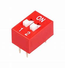 DIP SWITCH 2 POSICIONES ROJO