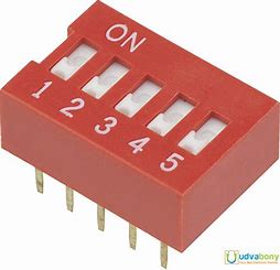 DIP SWITCH 5 POSICIONES ROJO