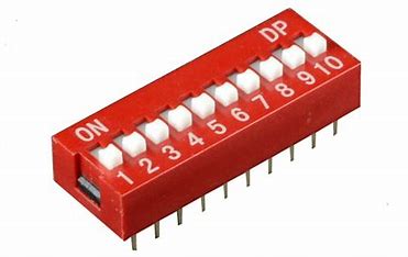 DIP SWITCH 10 POSICIONES ROJO