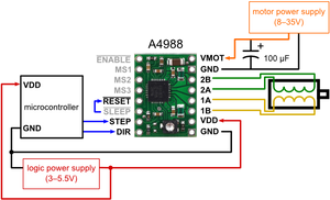 DRIVER PARA MOTOR A PASOS CON DISIPADOR A4988