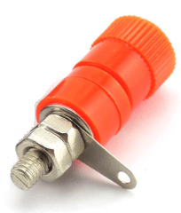 CONECTOR HEMBRA BANANA LARGO ROJO