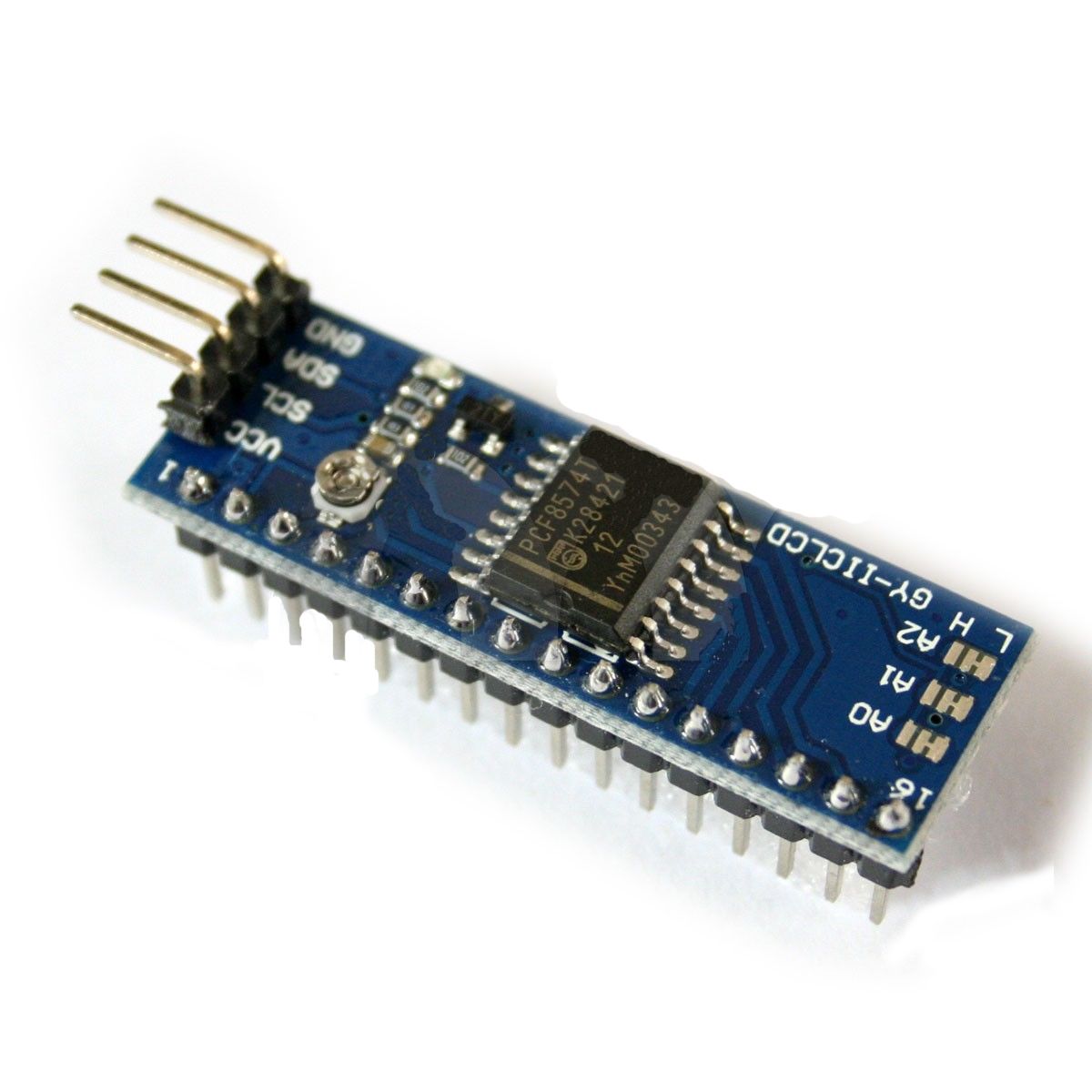 Módulo conversor de interface paralela de LCD`s alfanuméricos a interface serial I²C con chip PCF8574