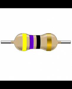 CRESISTENCIAS DE CAPA DE CARBONO  DE 1/2 W 47  OHM  5%