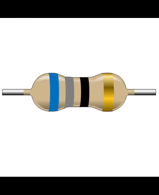 CRESISTENCIAS DE CAPA DE CARBONO  DE 1/2  W 68  OHM  5%