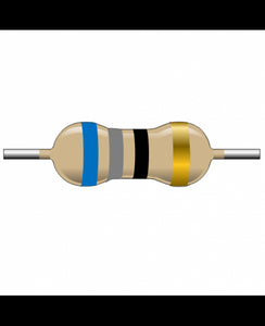 CRESISTENCIAS DE CAPA DE CARBONO  DE 1/2  W 68  OHM  5%