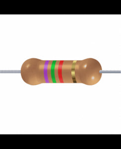 CRESISTENCIAS DE CAPA DE CARBONO  DE 1/2  W 75K  OHM  5%