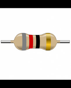 CRESISTENCIAS DE CAPA DE CARBONO  DE 1/2  W 82  OHM  5%