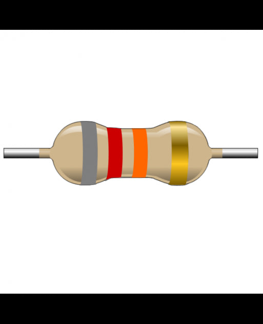 CRESISTENCIAS DE CAPA DE CARBONO  DE 1/2  W 82K  OHM  5%