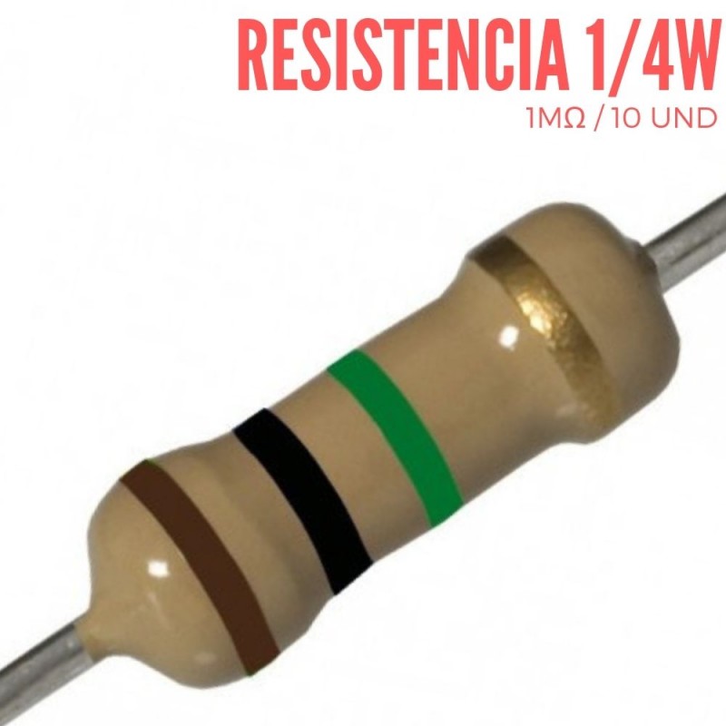 RESISTENCIA 1/4 W 1M OHM