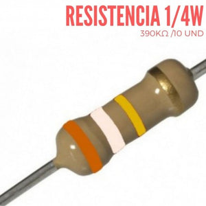 Resistencia de 1/4W 390K Ohm