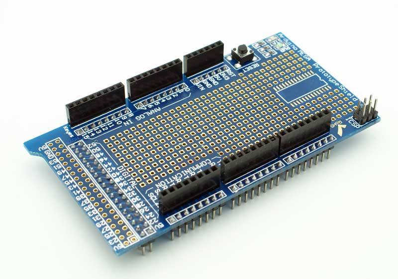 Shield de protoboard arduino mega